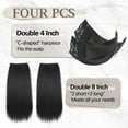 thumbnail image 5 of 4 Piece Padded Hair Piece Traceless Wig Piece Thickened for Enhanced Volume and Comfort 4PCS, 5 of 5
