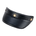 thumbnail image 3 of harayaa Classic Helmet Visor Sun Protection Brim 3 Snap PU Leather Universal Replacement Black, 3 of 8