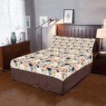 thumbnail image 1 of Rainbow Paw Print Anatolian Shepherd Dogs Blue 3-Piece Bedding Set, 1 of 5