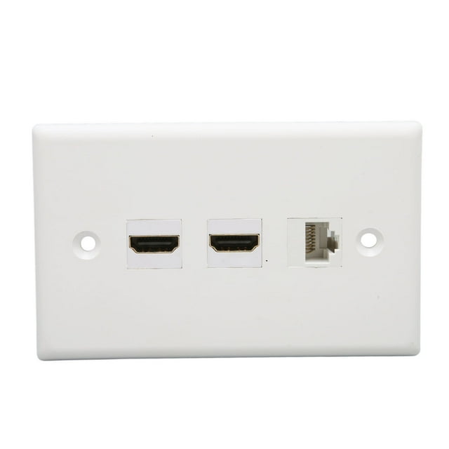 Placa de pared de interfaz multimedia Nikou 2 puertos 4K HD Ethernet