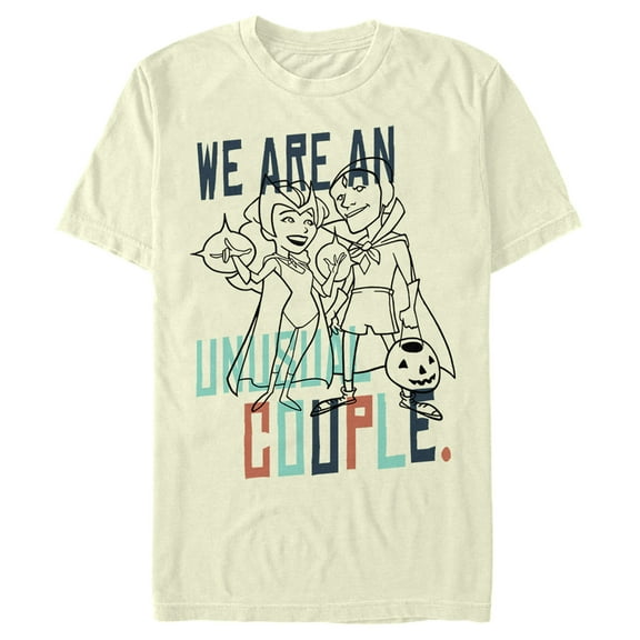 Men's Marvel WandaVision Couple Sketch  Graphic Tee Beige Large