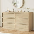 thumbnail image 1 of GloryStar Grande Commode Moderne à 6 Tiroirs, Organisateur de Rangement Robuste avec Tiroirs à Glissement Fluide pour Chambre, Salon, Entrée, 1 of 7