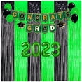 thumbnail image 2 of Green Black Graduation Backdrop 2026, Foil Fringe Curtains for Birthday Party Decorations, Halloween Photo Streamers, Green and Black Theme Party Supplies (3 Pack), 2 of 7