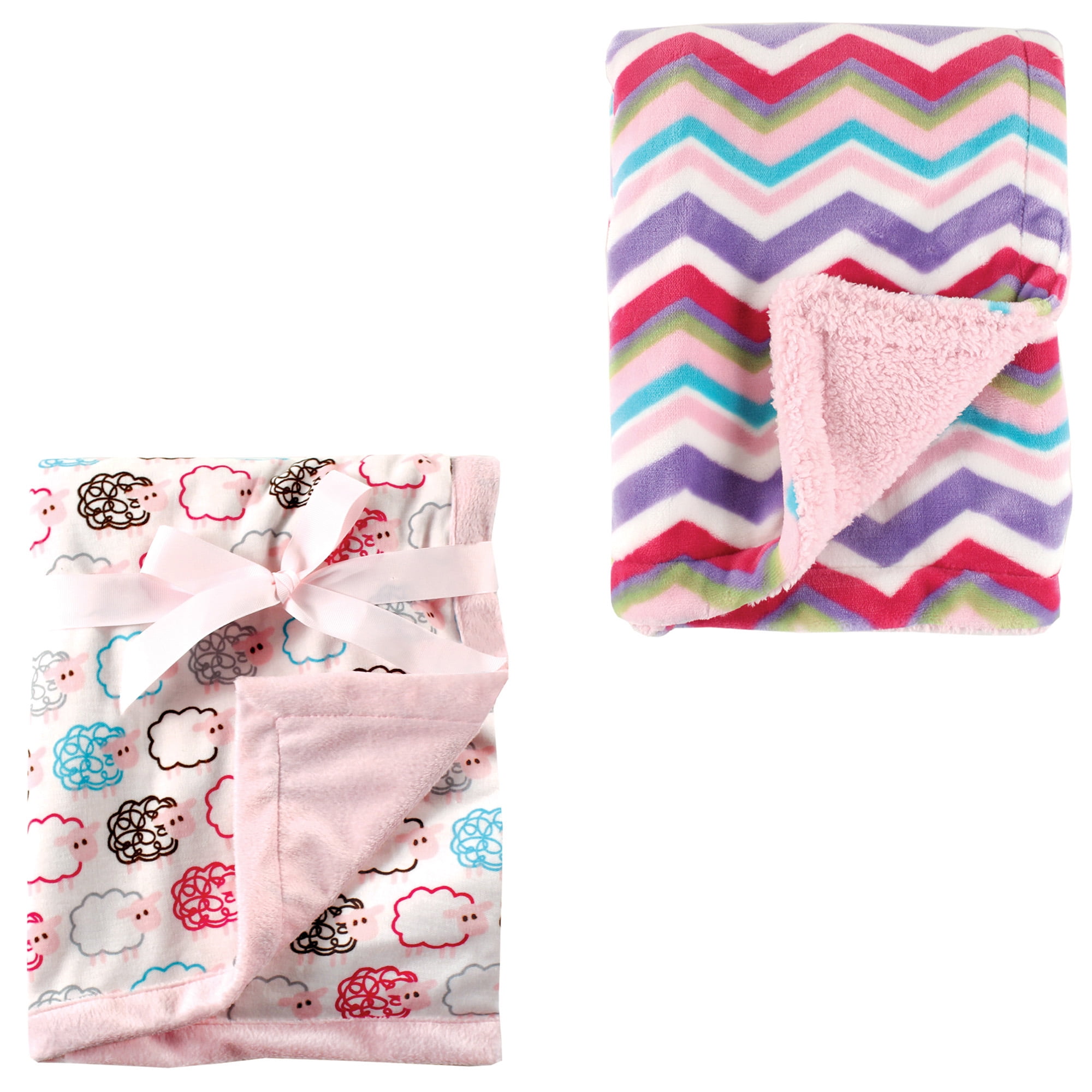 Hudson Baby Girls' Plush Blanket, 2Pack, Choose Your Color Walmart