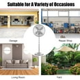 thumbnail image 6 of Costway 18" Metal Oscillating Pedestal Fan 3 Wind Speed Height Adjust w/ 4 Blades Silver, 6 of 12