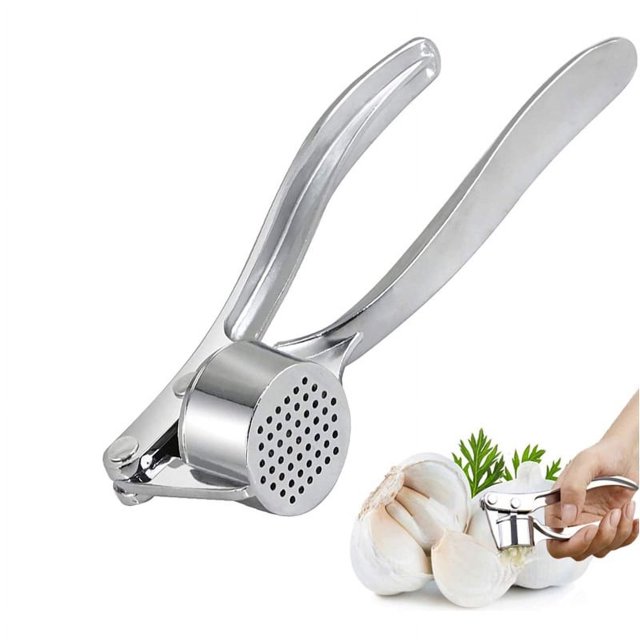 Prensa de ajo, trituradora de jengibre de acero inoxidable, resistente al óxido, fácil de exprimir y limpiar, rebanadora de cebolla de cocina doméstica