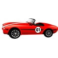 thumbnail image 2 of Old Race Red Car Wall Decal by Wallmonkeys Peel and Stick Graphic (24 in W x 9 in H) WM141990, 2 of 4