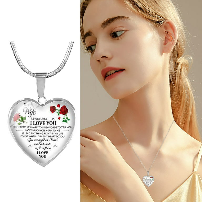 5 pc * Heart Shaped Pendants Necklaces Women's Fashion Accessories And Valentine's Day Gifts Suitable For All Occasions -