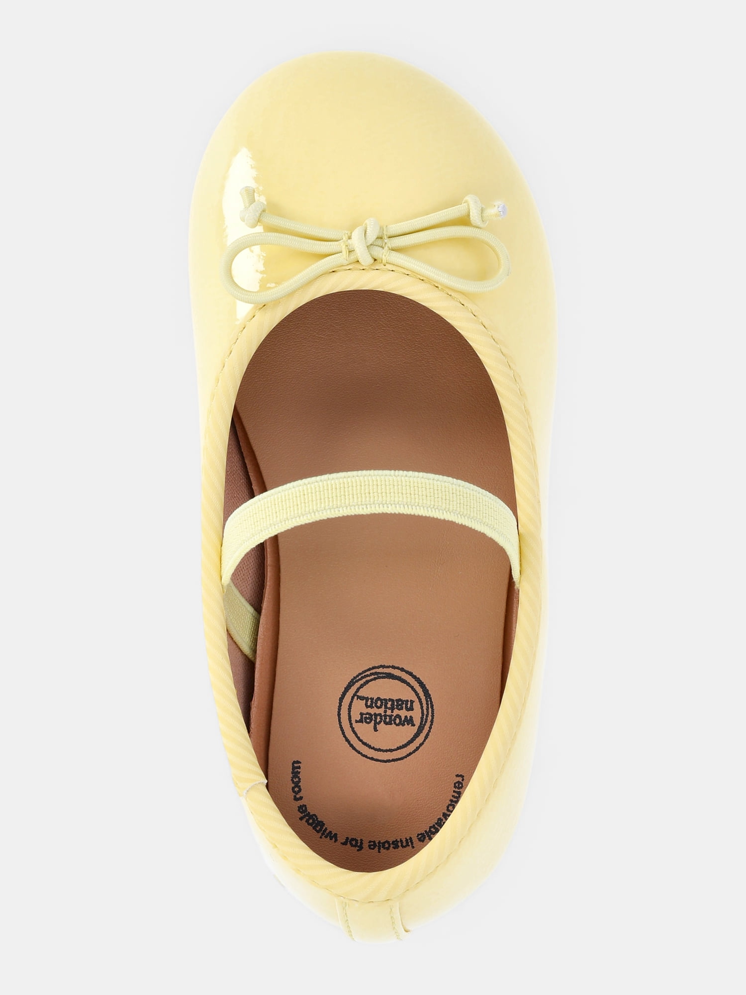 Wonder Nation Baby Girls Bow Ballet Dress Shoes