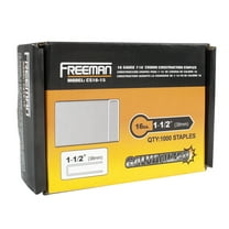 Freeman CS16-15 16-Gauge 1-1/2" Glue Collated Construction Staples with 7/16" Crown (1000 Count)