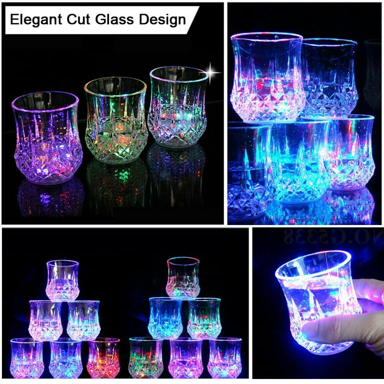 LED Light Up Flashing 12 Oz Lighted Highball Glasses