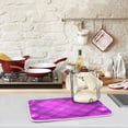 thumbnail image 3 of FREEAMG Happy Valentine's Day Purple Hearts Absorbent Dish Drying Mat Microfiber Large Kitchen Countertop Table Protector Multi-Purpose Counter Rack Sink Drainer Pad 16"x18", 3 of 6