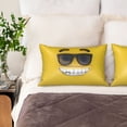 thumbnail image 3 of Pofeuu Smiling With Sunglasses Print Satin Pillowcase for Hair and Skin Pillow Cases, Silk Pillow Cases, Soft Cooling Pillow Covers, 20x30 Inches（Pillow core not included）, 3 of 7