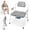 Gray, variant on Unioncare Bariatric Foldable Bedside Commode Chair Wide Thick Cushion Seat 800 LBS Heavy Duty Adjustable Height Portable Toilet Chair for Adults Seniors