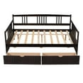 thumbnail image 6 of Tcbosik Full Size Daybed Wood Bed with Two Drawers, Espresso, 6 of 10