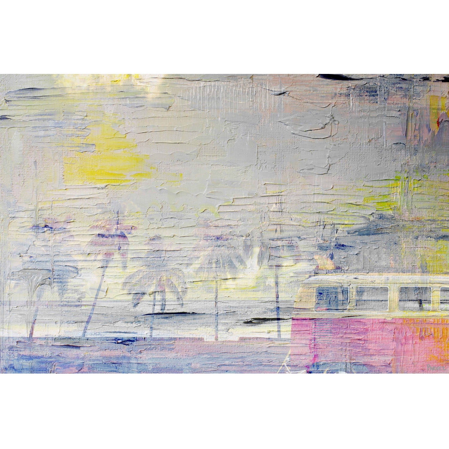 "Palms at Sunset" Painting Print on Wrapped Canvas