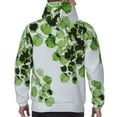 thumbnail image 7 of Wukai Watercolor Green Leaves Print Men Hoodies Fleece Sweatshirts Long Sleeve Sweaters Pullover Fall Outfits Winter Clothes-Large, 7 of 7