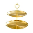 thumbnail image 3 of Tnarru Cake Display Stand Elegant Desserts Cupcakes Stand for Candy Cookie Birthday 2 Tier M, 3 of 8