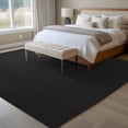 thumbnail image 5 of Black Pure Color Area Rugs Collection 5'x8', Aesthetics Contemporary Luxury Non Slip Indoor Rectangle Throw Runner Rug Floor Mat Carpet for Living Room Dining Table Bedroom Nursery, 5 of 9