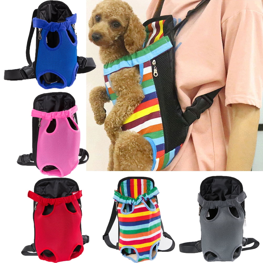 GEEPET Legs Out Front-Facing Dog Carrier Hands-Free Adjustable Pet Puppy Cat Backpack Carrier for Walking Hiking Bike and Motorcycle 
