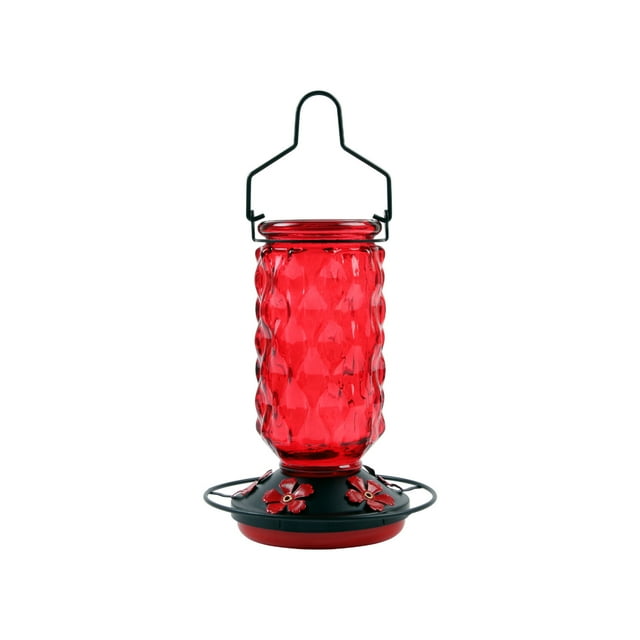 Hummingbird Feeder 5 Feeding Ports Glass Hummingbird Feeders For Outdoors Wide Mouth For Easy Filling Cleaning Hanging For Garden Backyard Decor