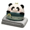 thumbnail image 2 of Almohada de peluche de panda para la cintura, cojín de oficina con manta, bonita y suave decoración, para niños, niñas, regalo de cumpleaños, 2 of 9