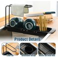 thumbnail image 2 of Adjustable Multifunction Stainless Steel Draining Rack Kitchen Sink Organizer (Silver), 2 of 7