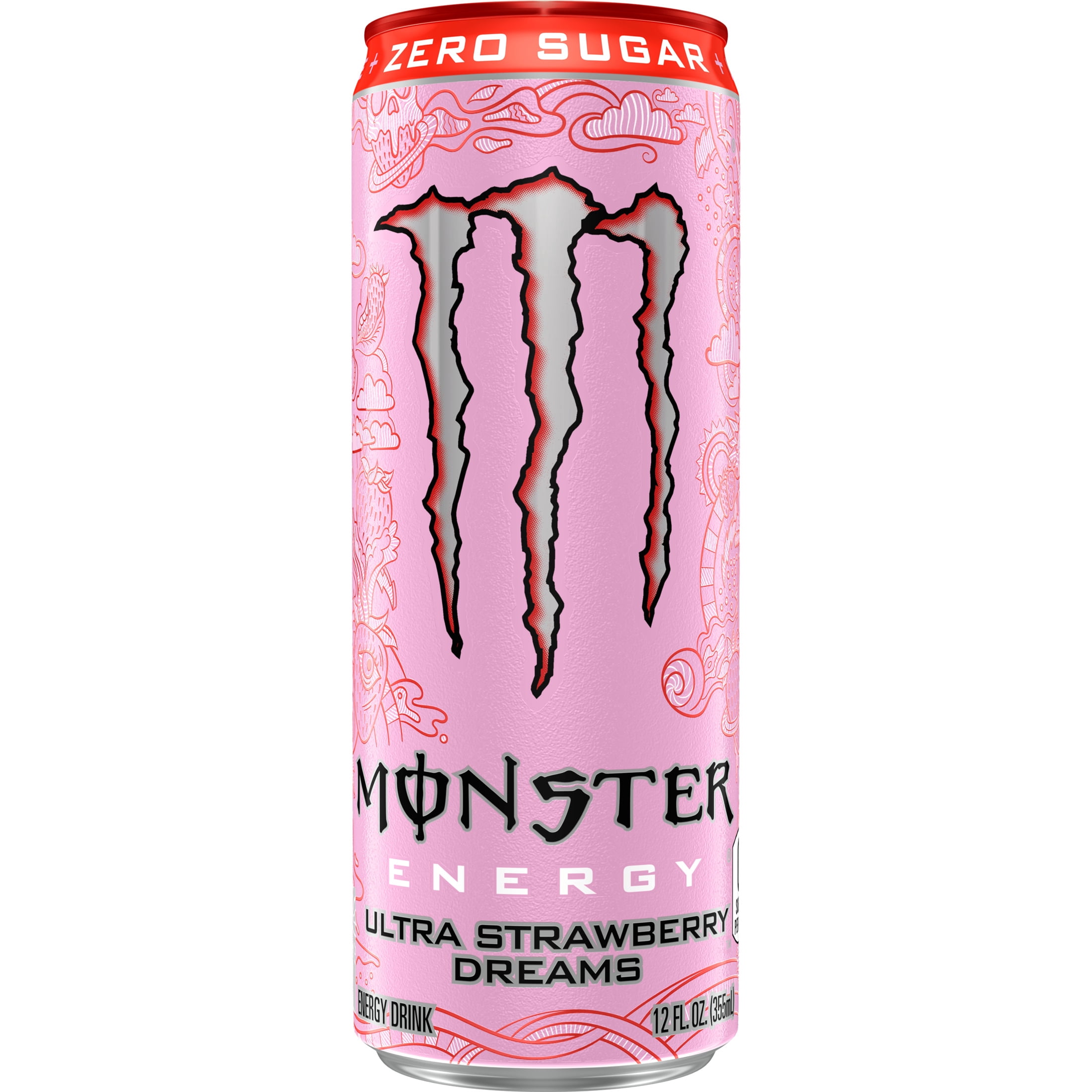 (5 pack) Monster Energy Ultra Strawberry Dreams Sugar Free Energy Drink 12 fl oz Can
