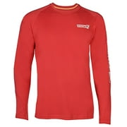 Hook & Tackle Men's Seamount Long Sleeve Sun Protection Fishing Shirt Fire Island Red XLarge