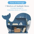 thumbnail image 3 of Delta Children Whale Bookcase - Greenguard Gold Certified, Blue, 3 of 11