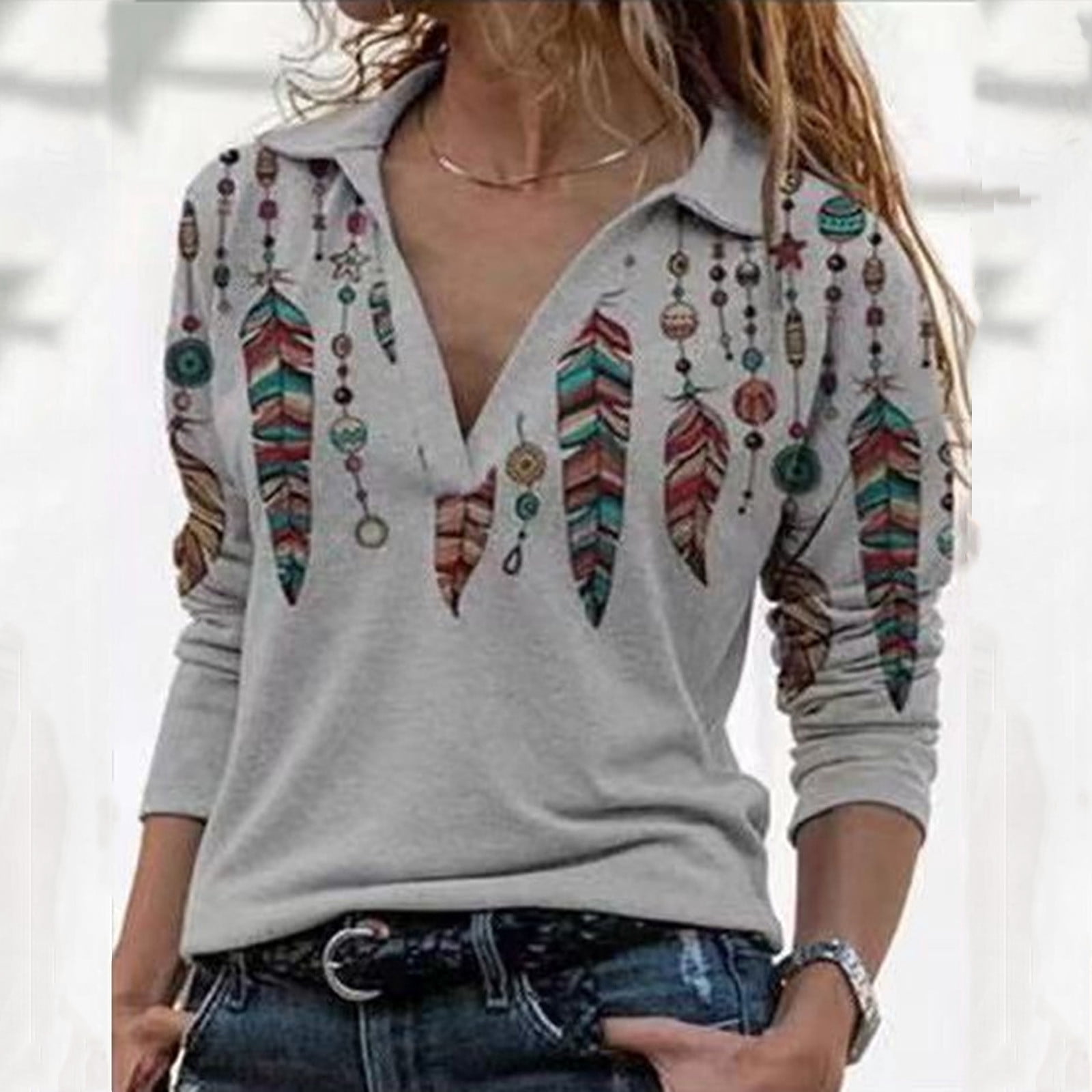 Long Sleeves Shirt Blouse Tops 