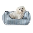 thumbnail image 6 of Vibrant Life Small High Wall Striped Dog Bed, Blue and Cream, 17" x 21", 6 of 6