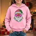 thumbnail image 2 of Hvogkswy Christmas Hoodies for Girls Trendy Festive Printed Hooded Sweatshirt Cozy Long Sleeve Pullover Tops with Kangaroo Pocket 5-14 Years, 2 of 5
