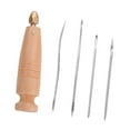 thumbnail image 4 of de cuero Costura Awl Craft Clean Suministros de costura manual Manual de madera Awl para marcar el trabajo de cuero de superficie, 4 of 9