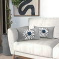 thumbnail image 6 of Light Blue White Daisy Pillow Covers 12x20 Set of 2 Spring Summer Grey Colored Decorative Throw Pillows Outdoor Modern Art Flower Pillowcase Lumbar Linen Cushion for Home Sofa Couch Bed, 6 of 6