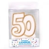 Eros F01-PTC50 Number 50 Gold Birthday or Anniversary Candles - Pack of 36