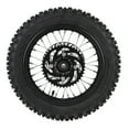 thumbnail image 2 of 80/100-12 Rear Wheel Rim, Enhanced Grip Anti Aging Rear Wheel Rim Tire Assembly Improved Traction with Brake Rotor for Dirt Bike, 2 of 7