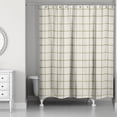 thumbnail image 2 of Creative Products Cream and Green Check 71x74 Shower Curtain, 2 of 2
