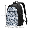 thumbnail image 5 of Balery Hawaiian Style Print USB Charging Backpack for Men and Women - Water-Resistant, Anti-Theft Laptop Backpack with USB Port for Travel, Work, School, and College, 5 of 7