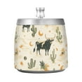 thumbnail image 7 of Yayeee Ashtray with Lid for Cigarette Smokeless Stainless Steel Home Ash Holder, Cowboy Pattern, 7 of 7