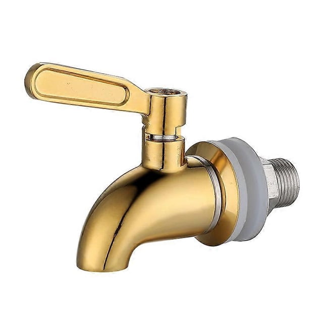 304 Stainless Steel Rotating Tap Water Dispenser for Juice, Beer - Used for Wine, Beer, Juice, Beverage Fountain, Beverage Dispenser (Gold)