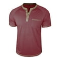 thumbnail image 4 of Njagoc3 Men's Henley Collar V-Neck Polo Shirt - Trendy Casual & Everyday Wear, 4 of 6