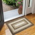 thumbnail image 2 of Area Rug - 2x4 Small, Machine Washable, Non Slip, Farmhouse Floor Cover, Braided Printed Rug, Rustic Carpet, Bohemian Accent for Living Room, Bedroom, Taupe, 2 of 7