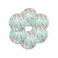 thumbnail image 7 of 13 Inch Round Placemats Set of 6, Ocean Starfish Seaweed Non Slip Heat Insulation PP Table Mats, Summer Coastal Beach Shell Coral Teal Washable Place Mats for Kitchen Dining Party Table Decor, 7 of 7