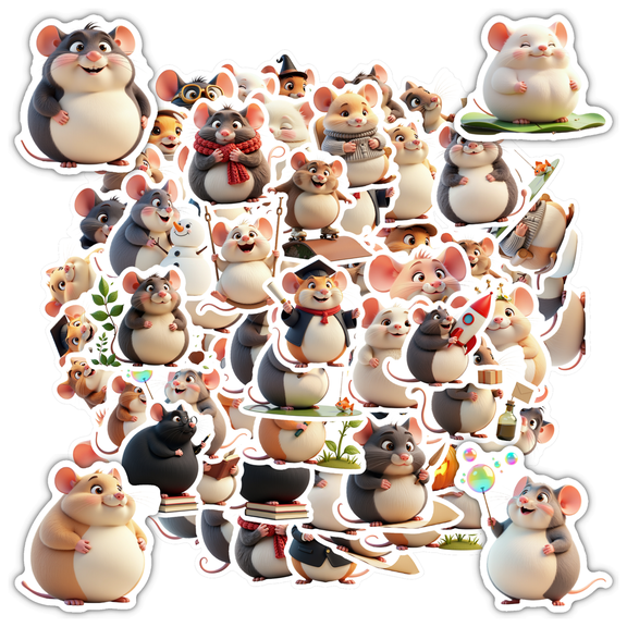 Toon Mouse Stickers Animal Kids Stickers DIY Children Stickers for Laptops Phones Suitcases