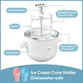 thumbnail image 6 of Ice Cream Maker Attachment for Kitchen Aid Stand Mixer, 2 Quart, Ice Cream & Sorbet Maker Machine, Fits and Larger Stand Mixers, with 2 Ice Cream Holder, 6 of 8