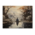 thumbnail image 3 of Designart "Enlightened Path in Grey Buddhism II" Spiritual Print on Natural Pine Wood, 3 of 5