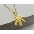 thumbnail image 4 of Stainless Steel Weed Necklace - Marihuana Necklace - Golden Necklace,, 4 of 5