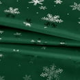 thumbnail image 6 of Christmas Tablecloth Rectangle - Green 60x102 inch Snowflakes Foil Print Pattern Washable Wrinkle Resistant Holiday Tablecloths for Christmas Family Gathering, Dining Room Table 130GSM, 6 of 7