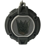 Transformers: Licensed Bluetooth v4.2 HD Wireless Portable Speaker - DECEPTICON BLACK - LED Decepticon Shield Projector, Built-in Mic, Hands-Free, Rechargeable - Swordfish Tech